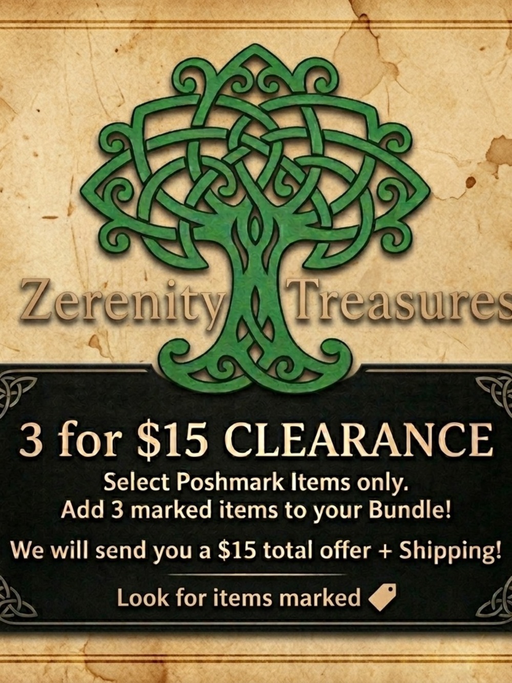 Zerenity Treasures 3 for $15 Clearance Sale!
